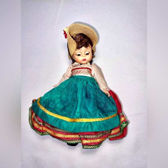 Vintage Madame Alexander Italian Doll Italy Costume Embroidery 1962 - Picture 3 of 12